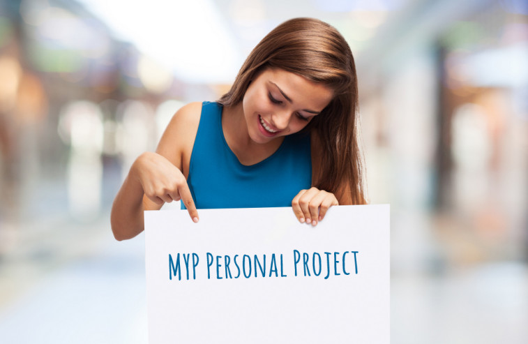 young elegant woman showing a banner closeup