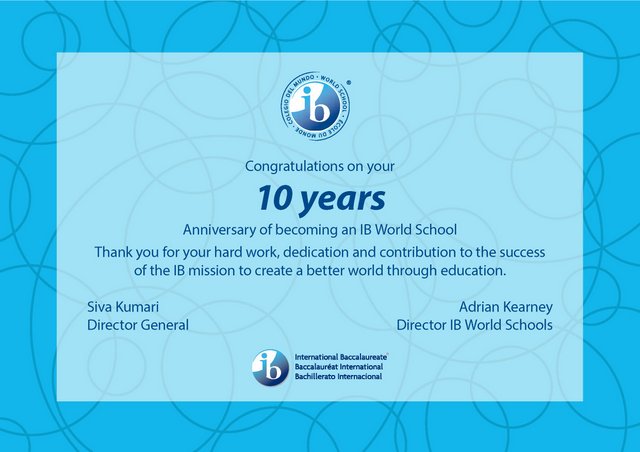 list gratulacyjny 10-anniversary IB WIS